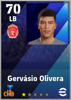Gervásio Olivera — LB, OVR 70, MAX 70