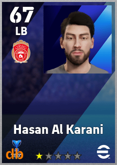 Hasan Al Karani — LB, OVR 67, MAX 67