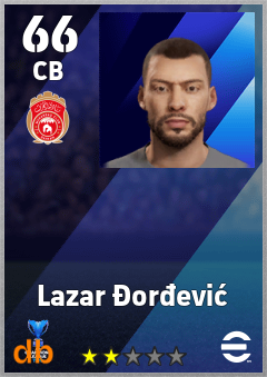 Lazar Đorđević — CB, OVR 66, MAX 66