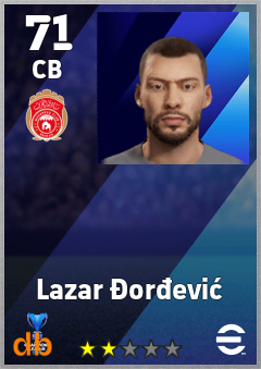 Lazar Đorđević — CB, OVR 71, MAX 71