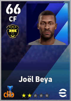 Joël Beya — CF, OVR 66, MAX 66