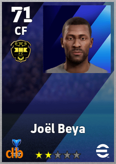 Joël Beya — CF, OVR 71, MAX 71