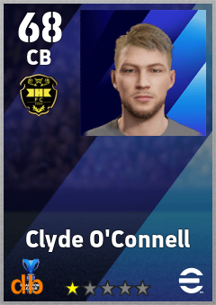 Clyde O'Connell — CB, OVR 68, MAX 68