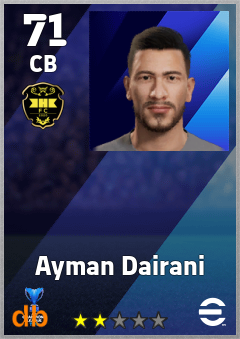 Ayman Dairani — CB, OVR 71, MAX 71
