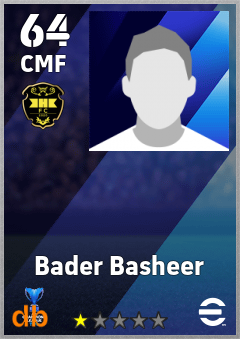 Bader Basheer — CMF, OVR 64, MAX 64