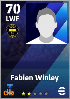 Fabien Winley — LWF, OVR 70, MAX 70