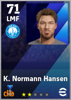 K. Normann Hansen — LMF, OVR 71, MAX 71