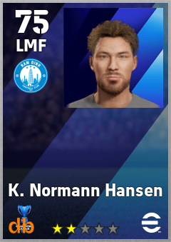 K. Normann Hansen — LMF, OVR 75, MAX 75