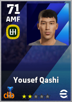Yousef Qashi — AMF, OVR 71, MAX 71