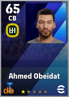 Ahmed Obeidat — CB, OVR 65, MAX 65