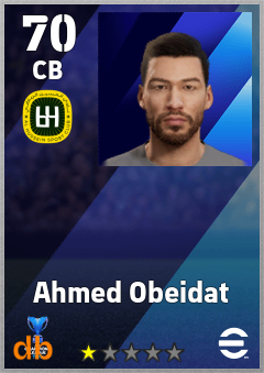 Ahmed Obeidat — CB, OVR 70, MAX 70