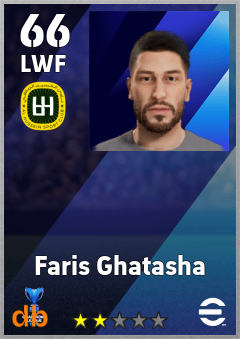 Faris Ghatasha — LWF, OVR 66, MAX 66