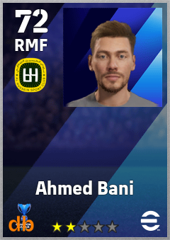 Ahmed Bani — RMF, OVR 72, MAX 72