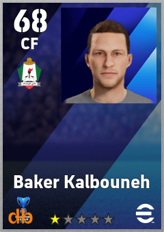 Baker Kalbouneh — CF, OVR 68, MAX 68