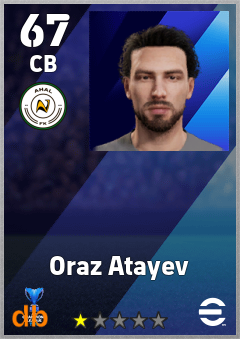 Oraz Atayev — CB, OVR 67, MAX 67
