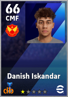 Danish Iskandar — CMF, OVR 66, MAX 66