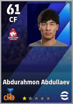 Abdurahmon Abdullaev — CF, OVR 61, MAX 61