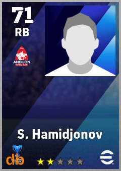 S. Hamidjonov — RB, OVR 71, MAX 71