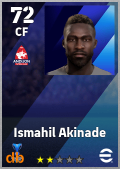 Ismahil Akinade — CF, OVR 72, MAX 72