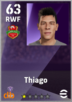 Thiago — RWF, OVR 63, MAX 63