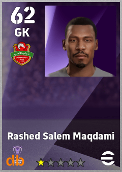 Rashed Salem Maqdami — GK, OVR 62, MAX 62