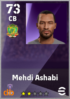 Mehdi Ashabi — CB, OVR 73, MAX 73