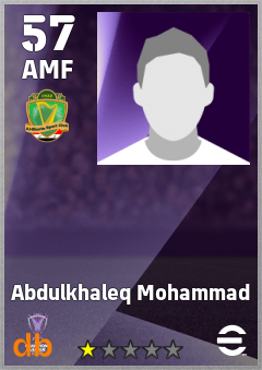 Abdulkhaleq Mohammad — AMF, OVR 57, MAX 57
