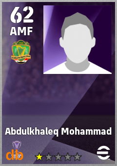 Abdulkhaleq Mohammad — AMF, OVR 62, MAX 62