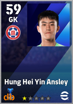 Hung Hei Yin Ansley — GK, OVR 59, MAX 59