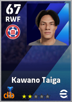 Kawano Taiga — RWF, OVR 67, MAX 67