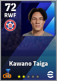 Kawano Taiga — RWF, OVR 72, MAX 72