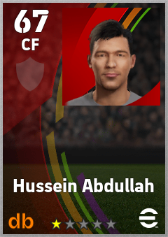 Hussein Abdullah — CF, OVR 67, MAX 67