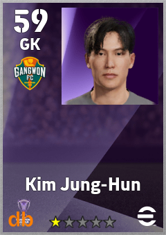 Kim Jung-Hun — GK, OVR 59, MAX 59