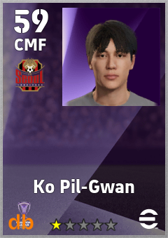 Ko Pil-Gwan — CMF, OVR 59, MAX 59
