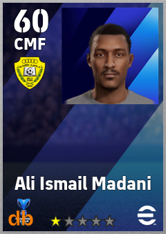 Ali Ismail Madani — CMF, OVR 60, MAX 60