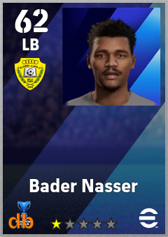 Bader Nasser — LB, OVR 62, MAX 62