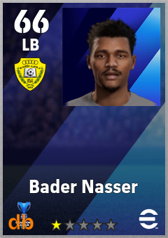 Bader Nasser — LB, OVR 66, MAX 66