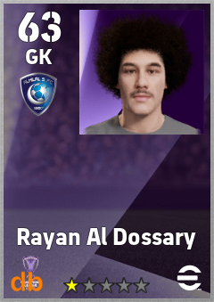 Rayan Al Dossary — GK, OVR 63, MAX 63