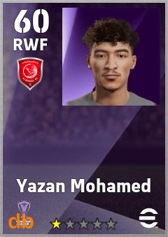 Yazan Mohamed — RWF, OVR 60, MAX 60