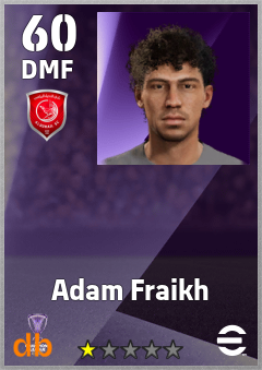 Adam Fraikh — DMF, OVR 60, MAX 60