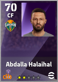 Abdalla Halaihal — CF, OVR 70, MAX 70