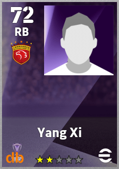 YANG X. — RB, OVR 72, MAX 72