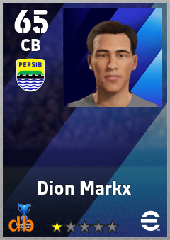 Dion Markx — CB, OVR 65, MAX 65