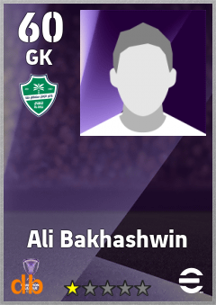 Ali Bakhashwin — GK, OVR 60, MAX 60