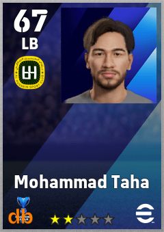 Mohammad Taha — LB, OVR 67, MAX 67