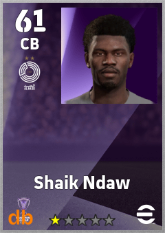 Shaik Ndaw — CB, OVR 61, MAX 61