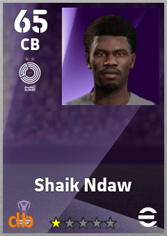 Shaik Ndaw — CB, OVR 65, MAX 65