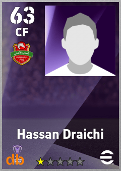 Hassan Draichi — CF, OVR 63, MAX 63