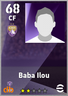 Baba Ilou — CF, OVR 68, MAX 68