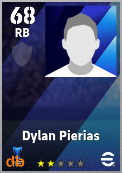 Dylan Pierias — RB, OVR 68, MAX 68